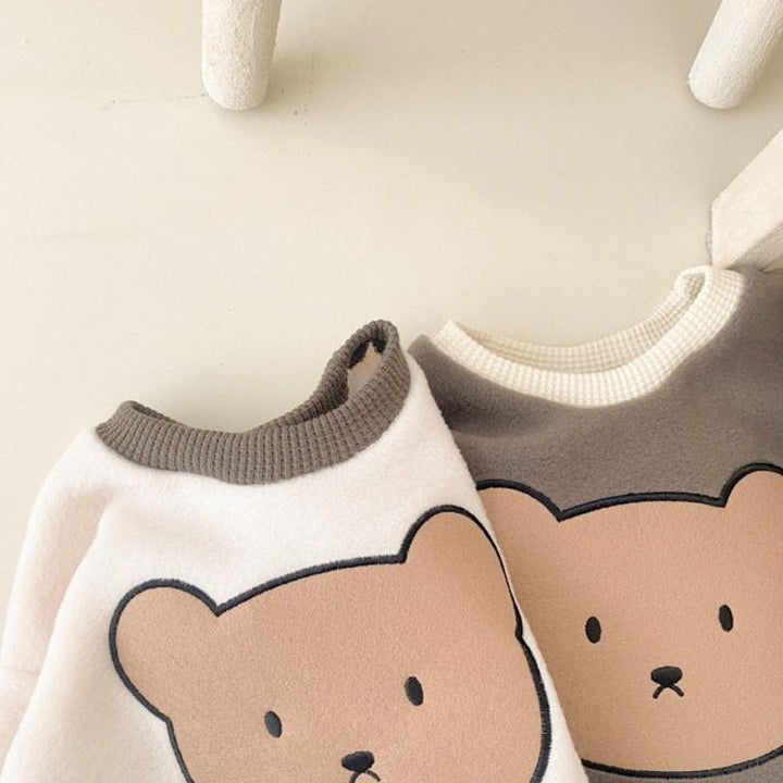 Cute Bear Hoodie Sweatpants Two-piece Set