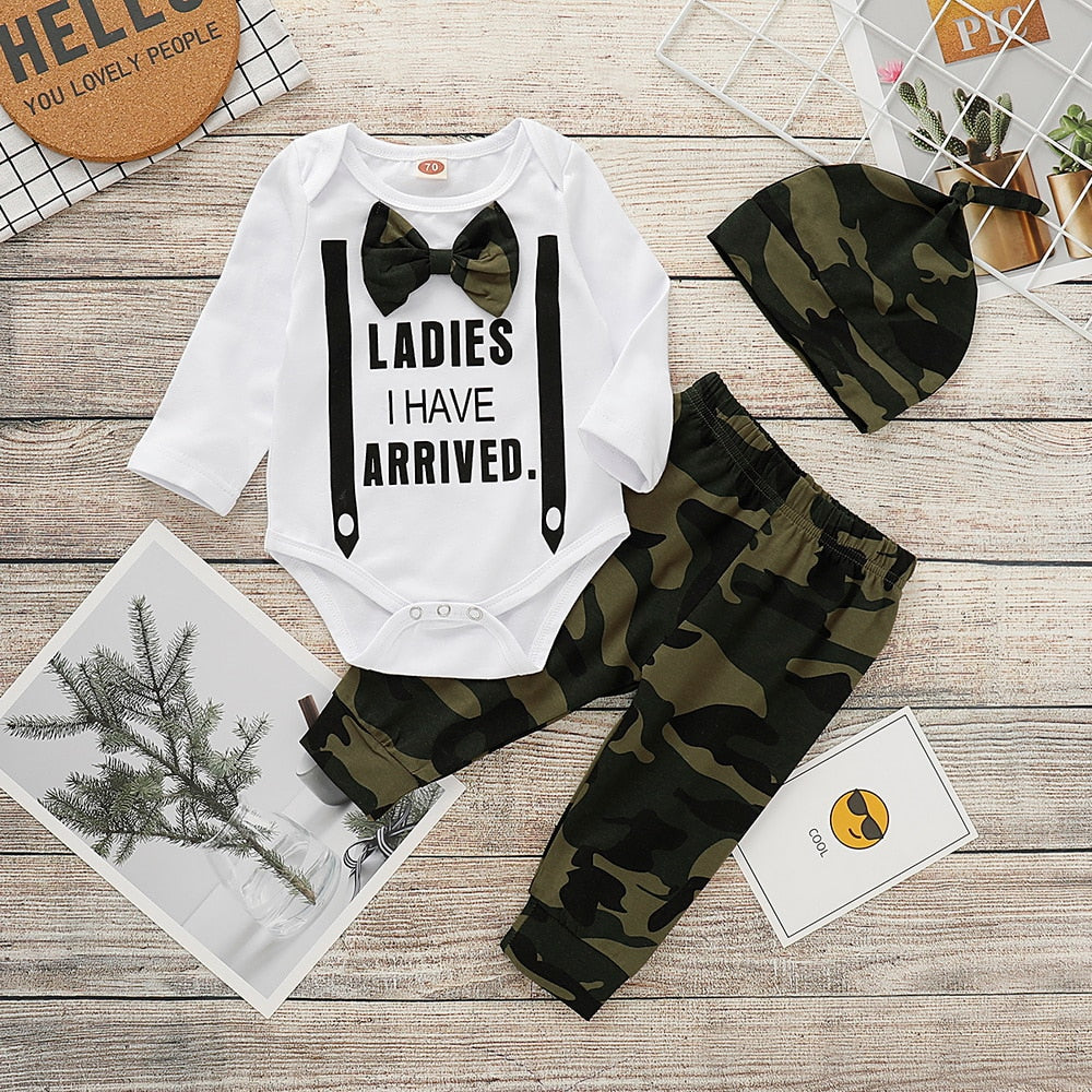 Newborn Baby Boy Clothing Set - 3 pieces - Hamod Baby