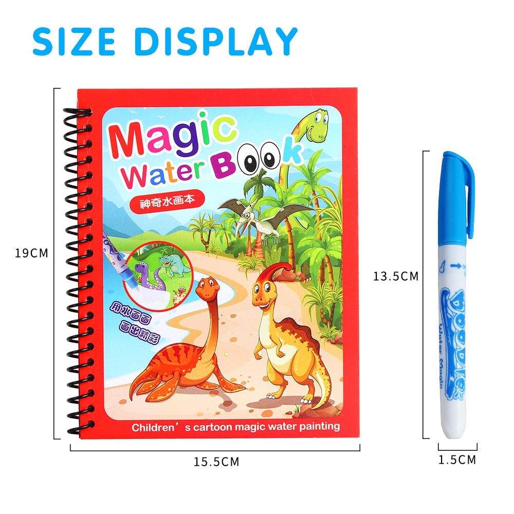 Magic Water Drawing Coloring  Book - Hamod Baby