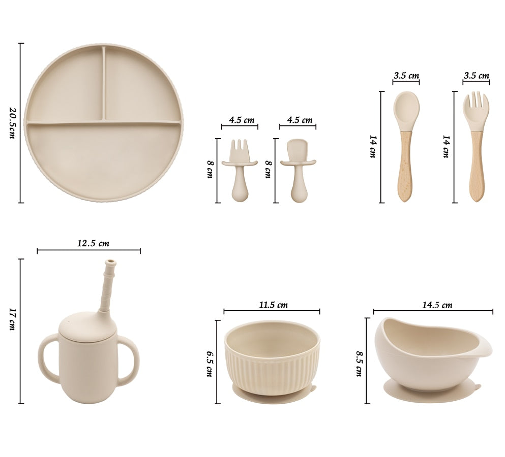 Baby Weaning Solid Food Plate Bowl Set - Hamod Baby